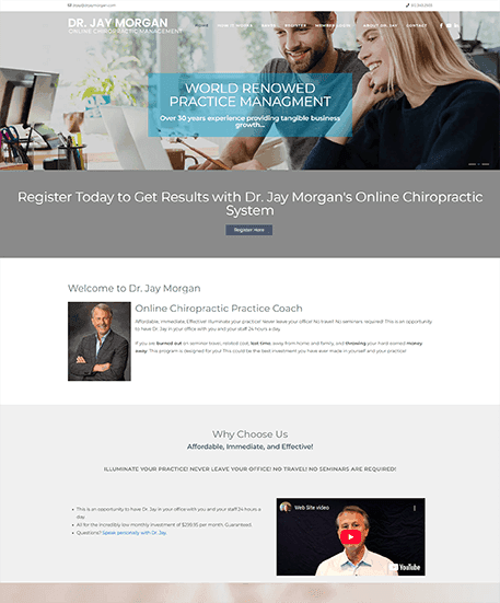 Dr. Jay Morgan website by Revolution Web Studios
