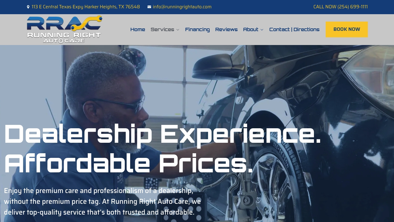 Running Right Auto Care website by Revolution Web Studios