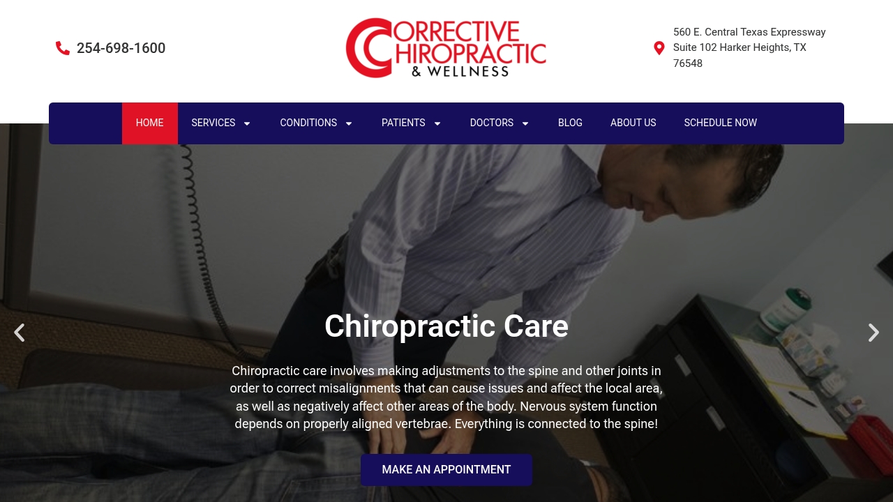 Corrective Chiropractic & Wellness website by Revolution Web Studios