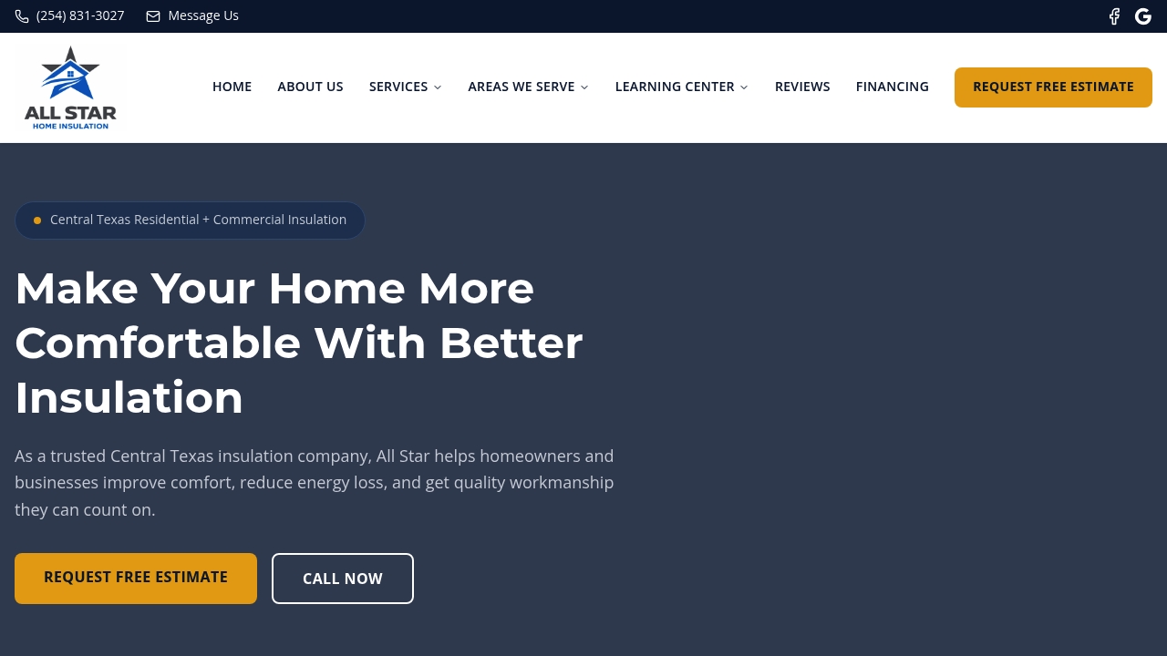 All Star Home Insulation website by Revolution Web Studios